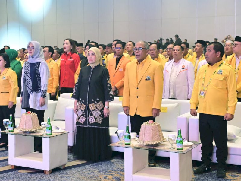 Wakil Wali Kota Makassar, Aliyah Mustika Ilham, menghadiri pembukaan Musyawarah Daerah (Musda) XI Partai Golkar Sulawesi Selatan di Sandeq Ballroom, Hotel Claro Makassar, Sabtu (18/7/2026). @Jejakfakta/dok. Humas Pemkot Makassar