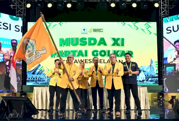 IAS Terpilih Aklamasi Pimpin Golkar Sulsel, Langsung Bentuk Tim Formatur dan Terima Pataka Partai
