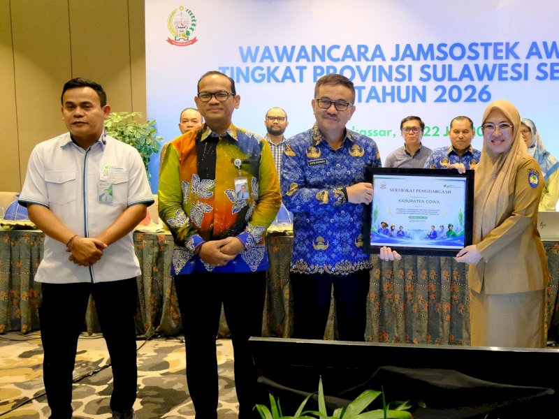 Bupati Gowa, Sitti Husniah Talenrang, mengikuti tahapan wawancara Jamsostek Award Tingkat Provinsi Sulawesi Selatan Tahun 2026 yang berlangsung di The Rinra Hotel Makassar, Senin (20/7/2026). @Jejakfakta/dok. Humas Pemkab Gowa