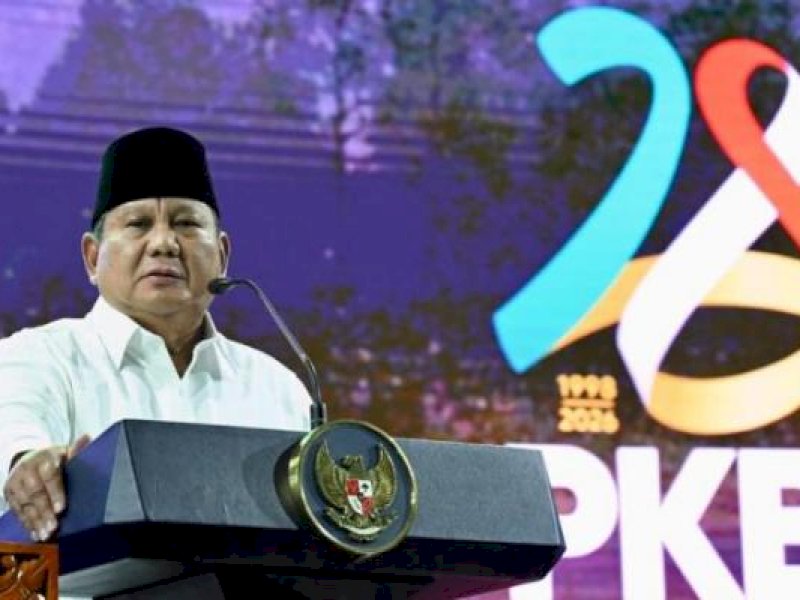 Presiden Prabowo Subianto menghadiri peringatan Hari Lahir (Harlah) Partai Kebangkitan Bangsa (PKB) ke-28 yang digelar di Jakarta International Convention Center (JICC), Jakarta, pada Kamis (23/7) (Foto: BPMI Setpres/Cahyo)