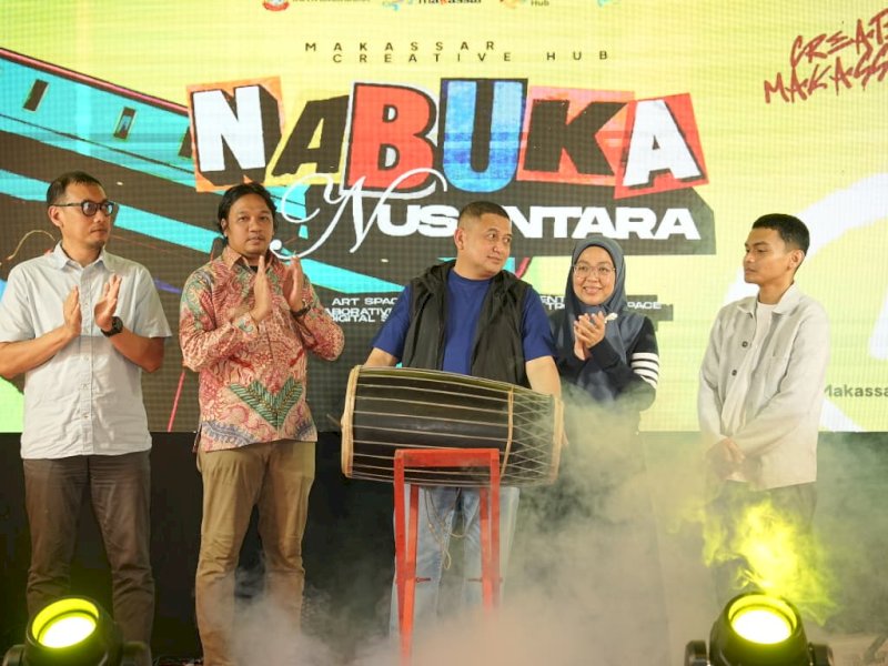 Wali Kota Makassar, Munafri Arifuddin, saat menghadiri peluncuran Makassar Creative Hub (MCH) kedua bertajuk "Nabuka Nusantara" yang berlokasi di Jalan Nusantara, Kecamatan Wajo, Minggu (26/7/2026). @Jejakfakta/dok. Humas Pemkot Makassar