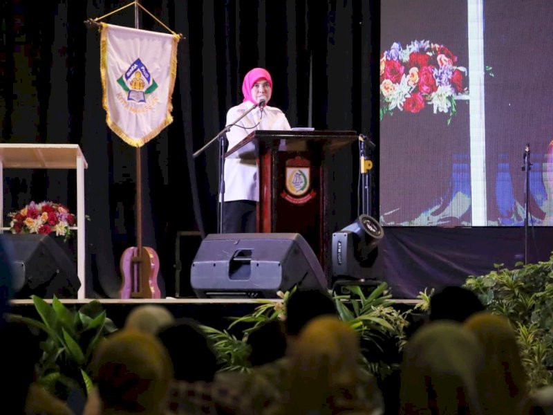 Wakil Wali Kota Makassar, Aliyah Mustika Ilham, saat membuka peringatan Hari Anak Nasional (HAN) ke-42 tingkat Kota Makassar di Balai Manunggal, Rabu (29/7/2026). @Jejakfakta/dok. Humas Pemkot Makassar