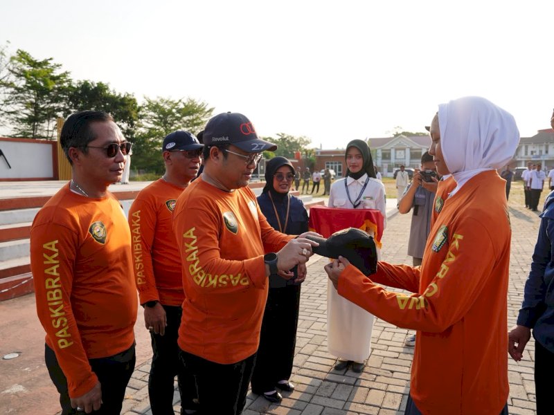 Wakil Bupati Gowa, Darmawangsyah Muin, secara resmi membuka Pendidikan dan Pelatihan (Diklat) Calon Pasukan Pengibar Bendera Pusaka (Paskibraka) Kabupaten Gowa Tahun 2026, Jumat (31/7/2026). @Jejakfakta/dok. Humas Pemkab Gowa