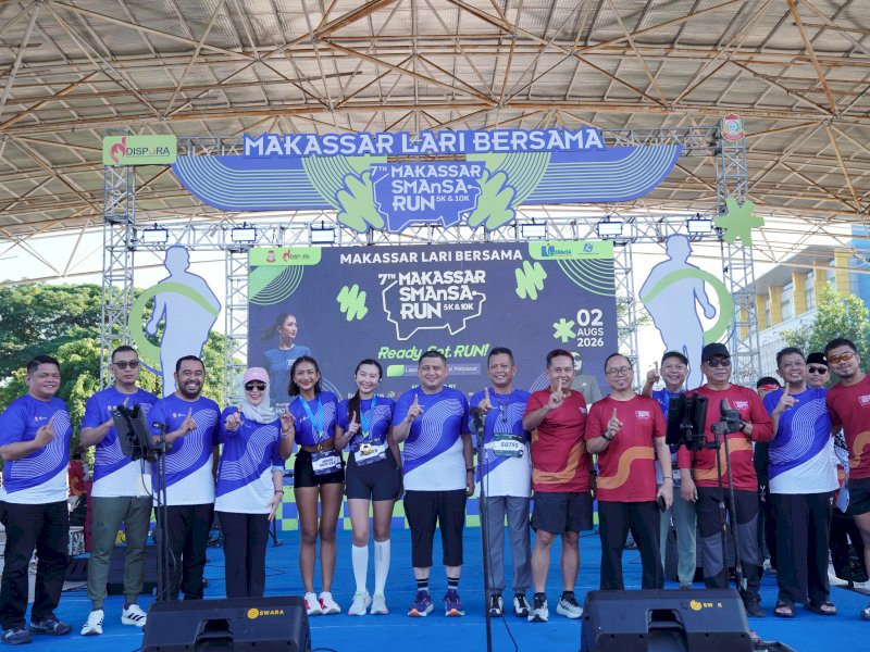 Ajang lari tahunan yang digelar Ikatan Alumni SMAN 1 Makassar (IKA SMANSA) bersama SMANSA Runners Makassar itu berlangsung di Jalan Jenderal Sudirman, Minggu (2/8/2026). @Jejakfakta/dok. Istimewa