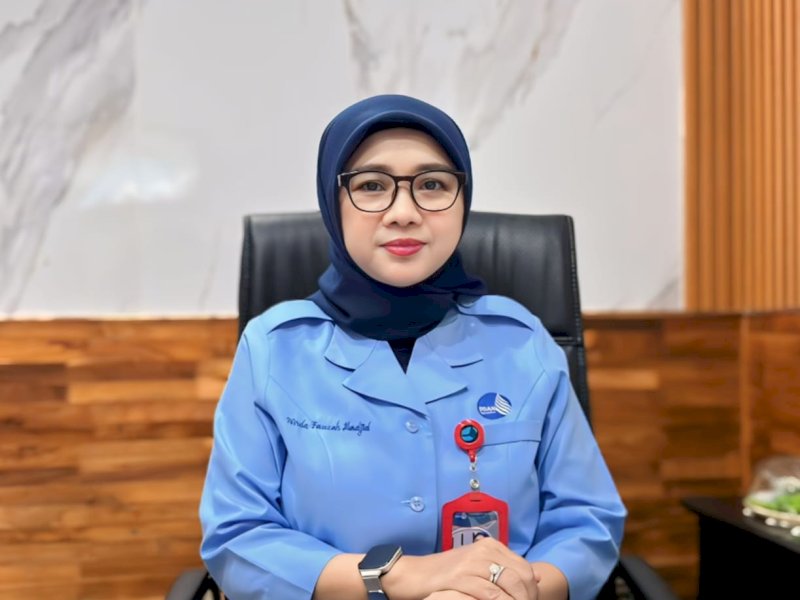 Pelaksana Tugas (Plt) Direktur Keuangan Perumda Air Minum Kota Makassar, Wirda Fauzah Madjid. @Jejakfakta/dok. Istimewa