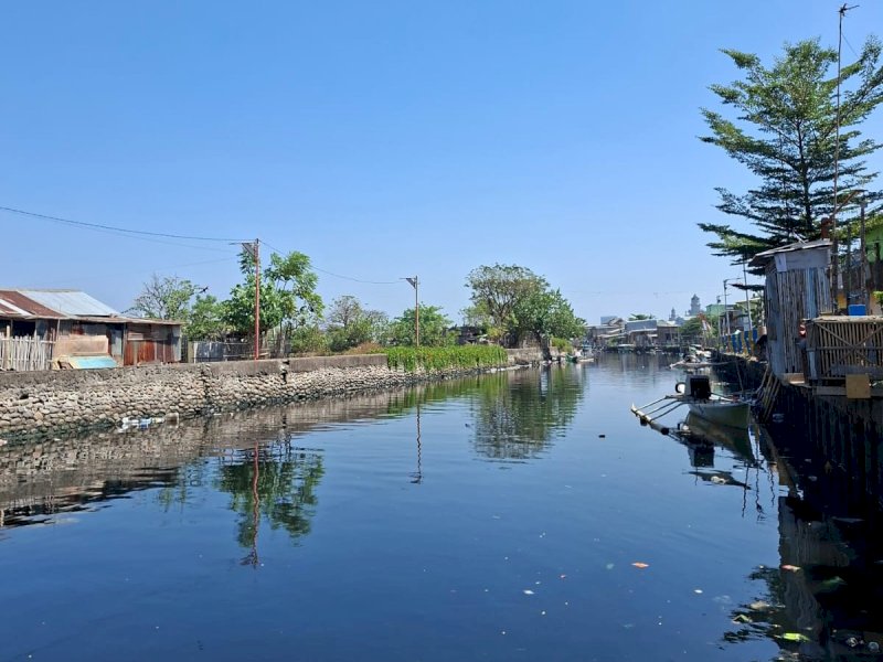 Kondisi kanal setelah dibersihkan di perbatasan Kelurahan Sambung Jawa, Kecamatan Mamajang, dengan Kelurahan Maccini Sombala, Kecamatan Tamalate, Selasa (4/8/2026). @Jejakfakta/dok. Humas Pemkot Makassar