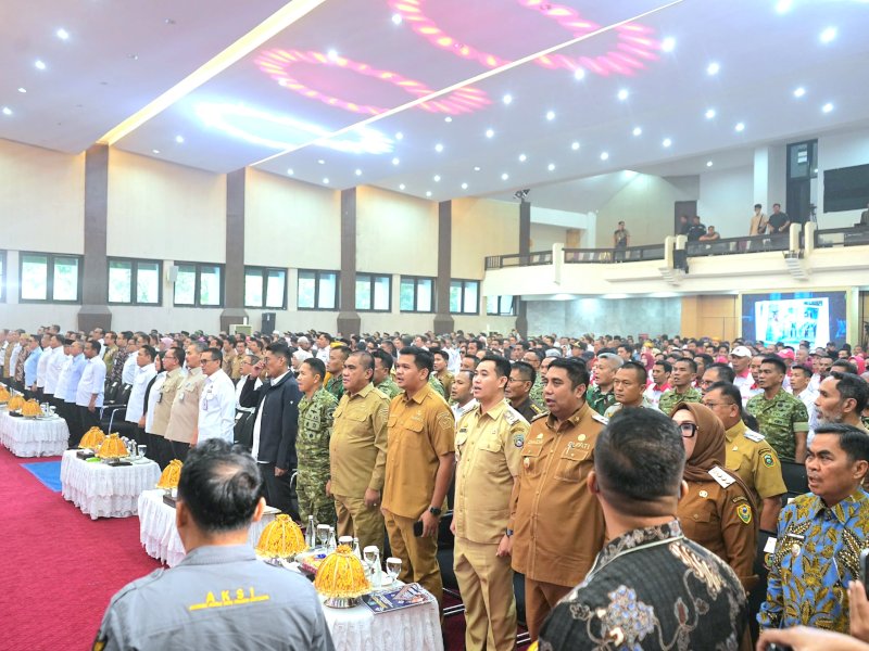 Bupati Pangkep Muhammad Yusran Lalogau menghadiri Seminar Nasional Koperasi Desa/Kelurahan Merah Putih (KDKMP) di Ruang Pola Kantor Gubernur Sulawesi Selatan, Selasa (4/8/2026). @jejakfaktacom/Humas Pemda Pangkep