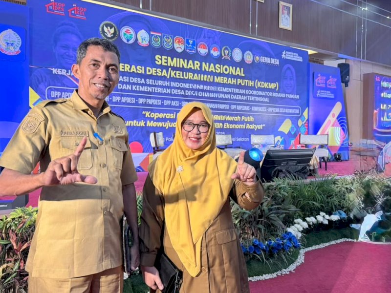  Wakil Bupati Luwu Timur, Puspawati Husler, menghadiri Seminar Nasional Koperasi Desa/Kelurahan Merah Putih (KDKMP) yang berlangsung di Ruang Pola Kantor Gubernur Sulawesi Selatan, Selasa (4/8/2026). @Jejakfakta/dok. Humas Pemkab Lutim
