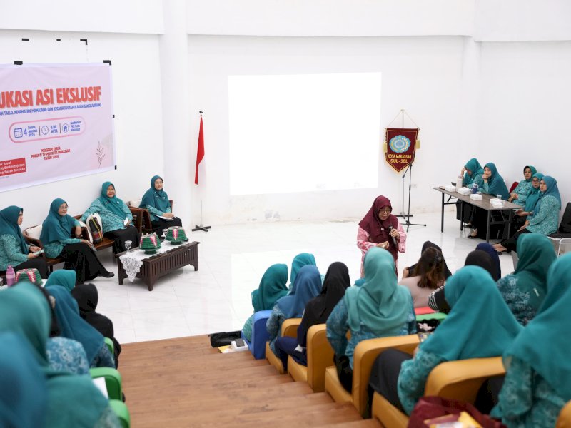 Tim Penggerak (TP) PKK Kota Makassar melalui Pokja IV menggelar edukasi Air Susu Ibu (ASI) eksklusif bagi kader TP PKK kelurahan dan ibu hamil. Kegiatan tersebut berlangsung di Auditorium TP PKK Kota Makassar, Selasa (4/8/2026). @Jejakfakta/dok. Humas Pemkot Makassar