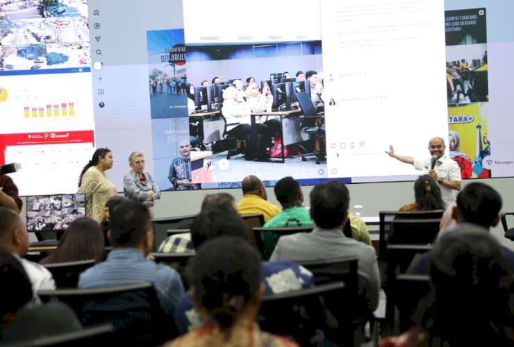 Kominfo Makassar Perkenalkan Lontara+ kepada Peserta Australia Awards sebagai Praktik Baik Transformasi Digital