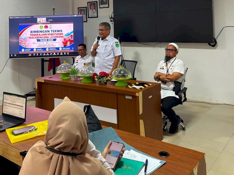 Bimbingan Teknis (Bimtek) Tim Pengkajian Kebutuhan Pascabencana (JITUPASNA) yang diselenggarakan selama tiga hari, 5&ndash;7 Agustus 2026, di Aula Media Center Diskominfo-SP Kabupaten Luwu Timur. @Jejakfakta/dok. Humas Pemkab Lutim