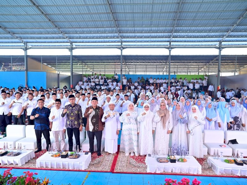Perumda Air Minum Kota Makassar menggelar tausiah dalam rangka memperingati Hari Ulang Tahun (HUT) ke-102 di Ruang Terbuka Hijau (RTH) Perumda Air Minum Kota Makassar, Kamis (6/8/2026). @Jejakfakta/dok. Humas PDAM Makassar