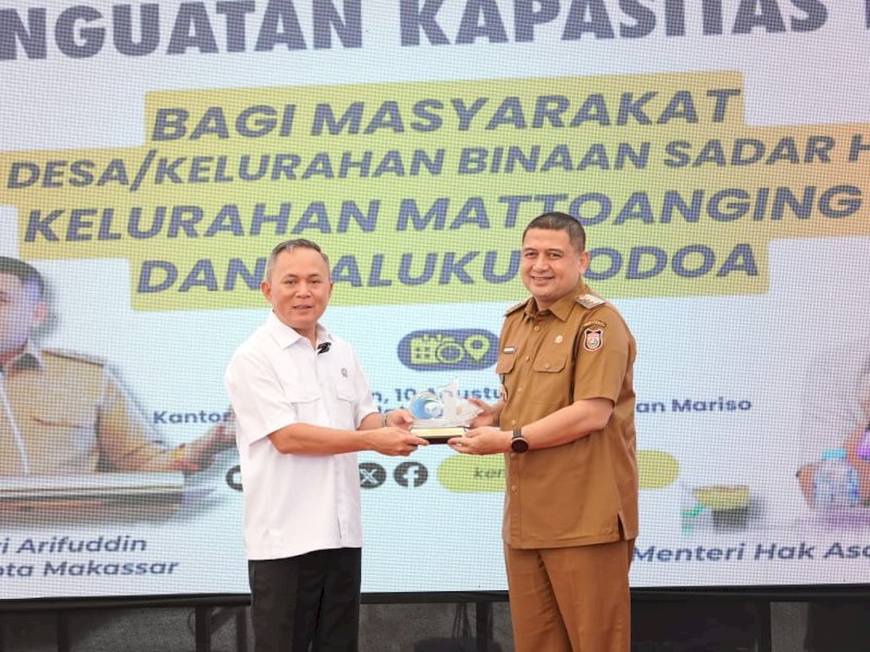 Mugiyanto saat menghadiri kegiatan penguatan kapasitas HAM bagi masyarakat di desa/kelurahan binaan Sadar HAM di Kelurahan Mattoanging, Kecamatan Mariso, Kota Makassar, Senin (10/8/2026). @Jejakfakta/dok. Humas Pemkot Makassar
