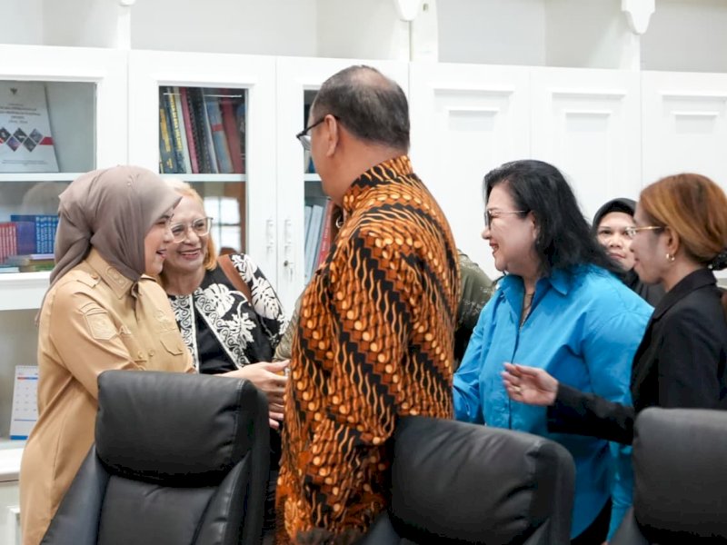 GPIB Jemaat Bukit Zaitun saat melakukan audiensi dengan Wakil Wali Kota Makassar, Aliyah Mustika Ilham, di Ruang Rapat Wakil Wali Kota Makassar, Jalan Ahmad Yani, Selasa (11/8/2026). @Jejakfakta/dok. Humas Pemkot Makassar