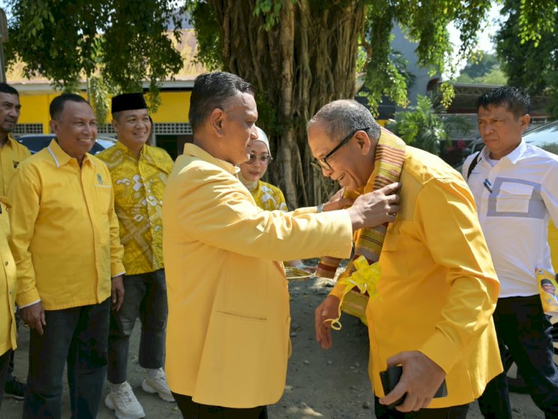 Ketua DPD Partai Golkar Sulawesi Selatan Ilham Arief Sirajuddin (IAS), saat melakukan kunjungan dan konsolidasi bersama jajaran DPD Partai Golkar Kabupaten Wajo, Jumat (14/8/2026). @Jejakfakta/dok. Ist.