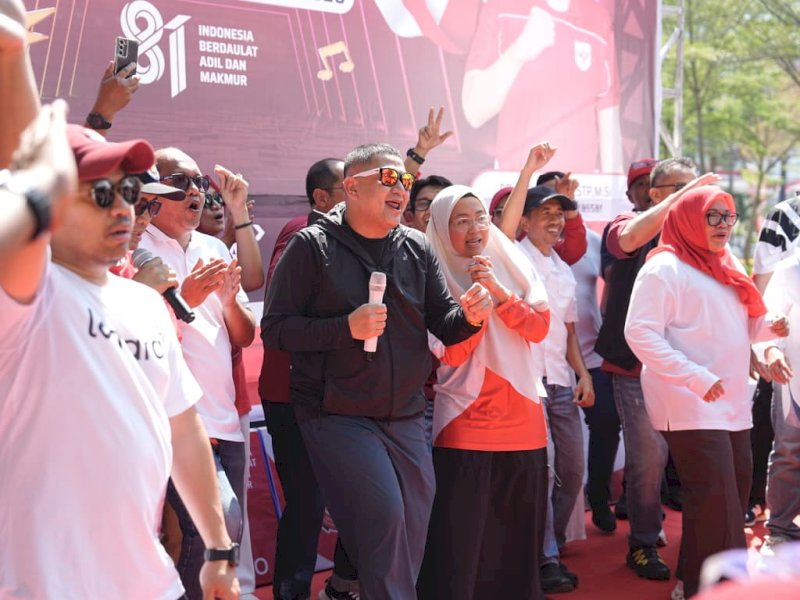 Wali Kota Makassar Munafri Arifuddin, saat menghadiri Perayaan HUT ke-81 Kemerdekaan Republik Indonesia di lingkungan Pemerintah Kota Makassar berlangsung semarak di halaman Kantor Balai Kota Makassar, Jumat (14/8/2026). @Jejakfakta/dok. Humas Pemkot Makassar