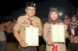 Dua Tokoh Gowa Terima Lencana di Jambore Nasional, Tekad Besarkan Pramuka Makin Kuat