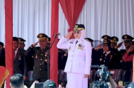 HUT Ke-81 RI di Gowa Berlangsung Khidmat, 70 Paskibraka Sukses Kibarkan Merah Putih