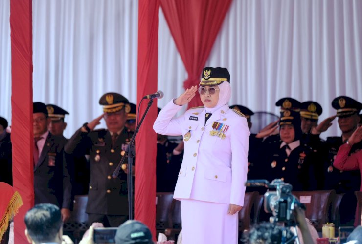 HUT Ke-81 RI di Gowa Berlangsung Khidmat, 70 Paskibraka Sukses Kibarkan Merah Putih