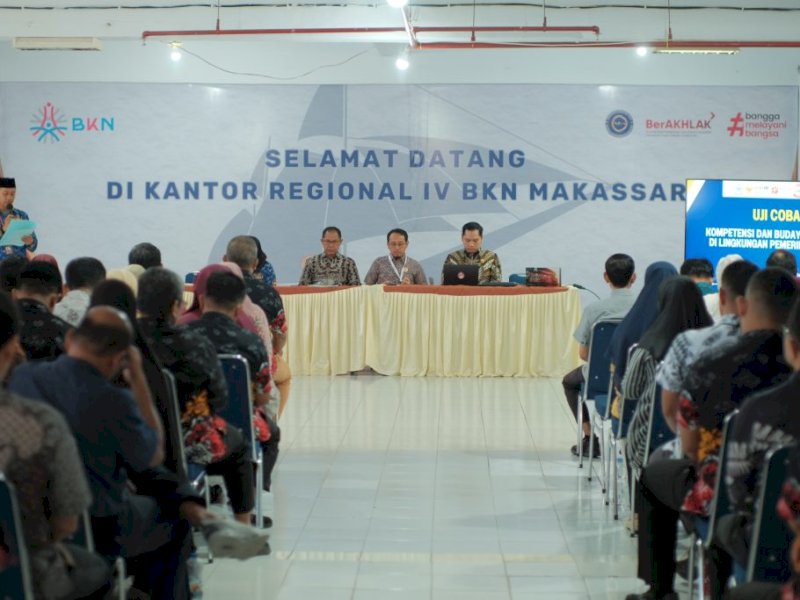 Bapenda Makassar saat mengikuti Piloting Asesmen Kompetensi Digital dan Budaya Digital ASN yang digelar Sekretariat Daerah Kota Makassar di Kantor Regional IV BKN Makassar, Kamis (4/6/2026). @Jejakfakta/dok. Ist.