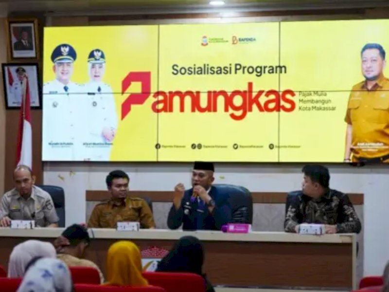 Badan Pendapatan Daerah (Bapenda) Kota Makassar menggelar sosialisasi program PAMUNGKAS (Pajak Mulia Membangun Kota Makassar) di Kecamatan Kepulauan Sangkarrang, Rabu (24/6/2026). @Jejakfakta/dok. Ist.