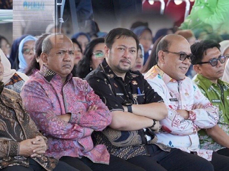 Kepala Badan Pendapatan Daerah (Bapenda) Kota Makassar, Andi Asminullah, saat menghadiri langsung peluncuran (launching) Program Makassar Berjasa (Berbagi Jaminan Sosial) dan Sistem Keagenan PERISAI BPJS Ketenagakerjaan tingkat Kota Makassar di Lapangan Karebosi, Jumat (19/6/2026). @Jejakfakta/dok. Ist.