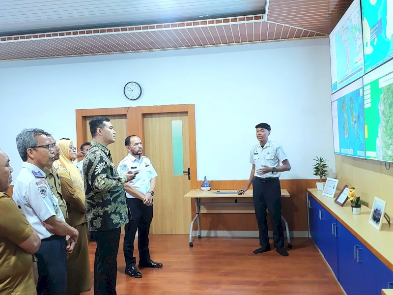 Bupati Pangkep Muhammad Yusran Lalogau (MYL) bersama sejumlah pimpinan OPD berkunjung ke Kantor Balai Besar MKG Wilayah IV Makassar, Senin (24/8/2026). @jejakfaktacom/ Humas Pemda Pangkep