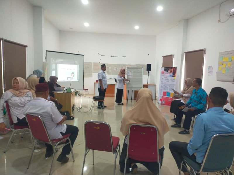 Master of Trainer (MoT) Pengenalan Modul Kesehatan Anak Sekolah Dasar (SD) Program Healthier Smiles yang digelar pada 21&ndash;23 Juli 2026 di Aula Dinas Perpustakaan dan Kearsipan Lutim. @Jejakfakta/dok. Ist.