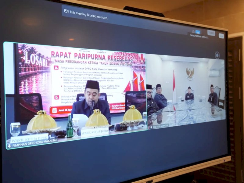 Wali Kota Makassar, Munafri Arifuddin, saat menghadiri Rapat Paripurna Kesebelas Masa Persidangan Ketiga Tahun Sidang 2025/2026 DPRD Kota Makassar, Jumat (28/8/2026). @Jejakfakta/dok. Humas Pemkot Makassar