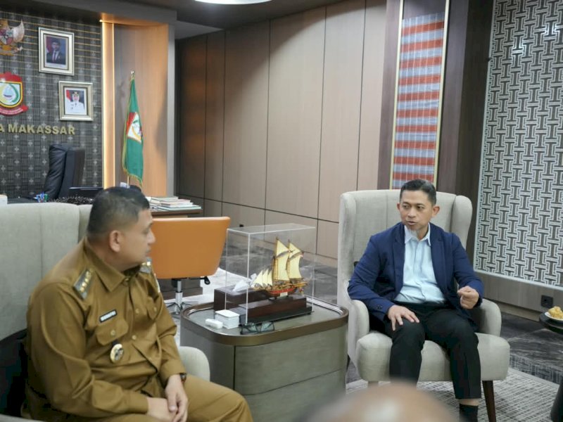 Wali Kota Makassar, Munafri Arifuddin, saat bertemu General Manager PLN UID Sulselrabar, Edyansyah, di Kantor Balai Kota Makassar, Selasa (1/9/2026). @Jejakfakta/dok. Humas Pemkot Makassar