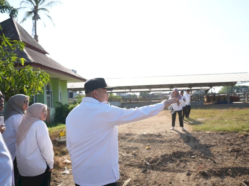 Wali Kota Makassar, Munafri Arifuddin, meninjau area terbuka Rumah Potong Hewan (RPH) Tamangapa, Kecamatan Manggala, Rabu (2/9/2026). @Jejakfakta/dok. Humas Pemkot Makassar