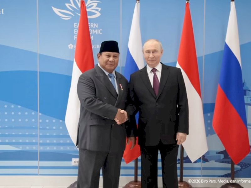 Presiden Putin menyambut kedatangan Presiden Prabowo di Vladivostok, Federasi Rusia, pada Kamis (3/9/2026). @jejakfaktacom/Ist.