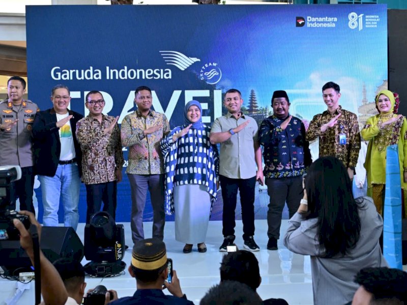 Wakil Wali Kota Makassar, Aliyah Mustika Ilham, saat menghadiri Opening Ceremony Garuda Indonesia Sales Exhibition (GATF GUTF) 2026 yang digelar di Main Atrium Mall Ratu Indah, Jalan Ratulangi, Makassar, Jumat (28/8/2026). @Jejakfakta/dok. Humas Pemkot Makassar