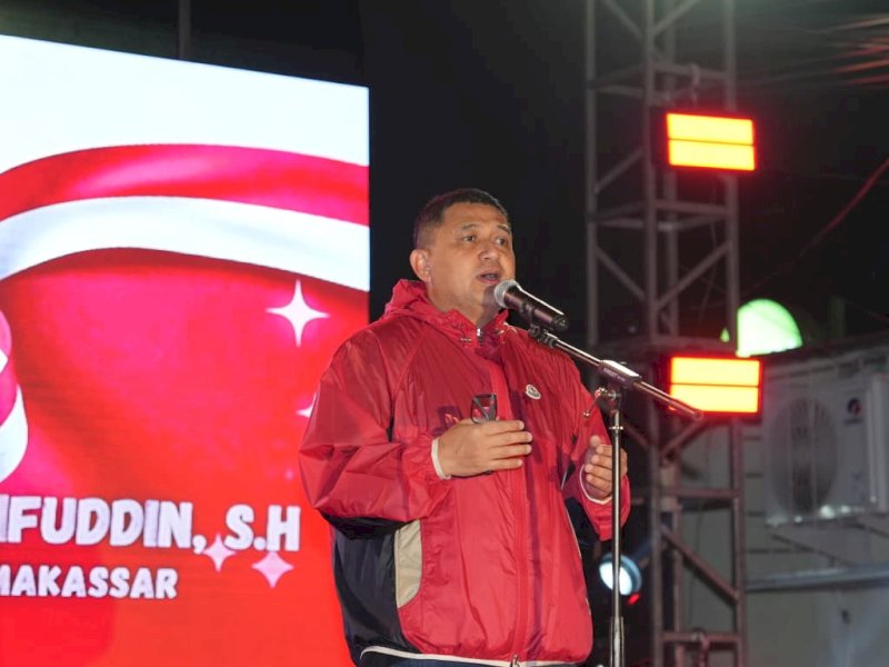 Wali Kota Makassar, Munafri Arifuddin, saat menghadiri kegiatan warga RW 001, Kelurahan Kassi-Kassi, Kecamatan Rappocini, dalam rangka memeriahkan HUT ke-81 Kemerdekaan Republik Indonesia, Selasa (25/8/2026) malam. @Jejakfakta/dok. Humas Pemkot Makassar