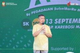Lepas Gold Run by Pegadaian Sulselbar, Kadispora Makassar Ajak Warga Berolahraga Sambil Peduli Fasilitas Publik