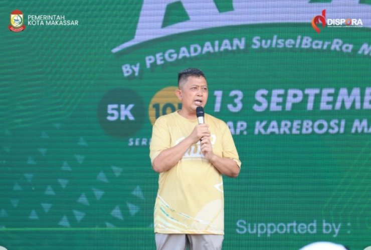 Lepas Gold Run by Pegadaian Sulselbar, Kadispora Makassar Ajak Warga Berolahraga Sambil Peduli Fasilitas Publik