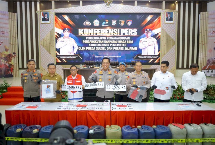 Polda Sulsel Ungkap Penyalahgunaan BBM Bersubsidi, 12 Kendaraan Roda Empat Diamankan