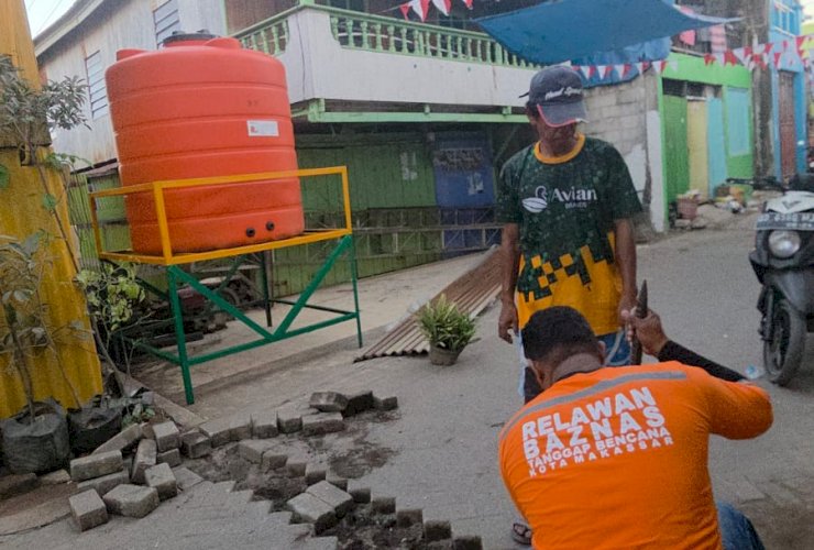 BAZNAS Makassar Bangun Solusi Air Bersih Jangka Panjang, Siapkan Tandon dan Sumur Bor