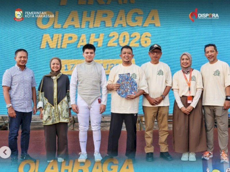 Kepala Dinas Pemuda dan Olahraga (Kadispora) Kota Makassar, Syamsul Bahri, saat mewakili Wali Kota Makassar menghadiri pembukaan Pekan Olahraga Nipah 2026, Jumat (17/7/2026). @Jejakfakta/dok. IST.