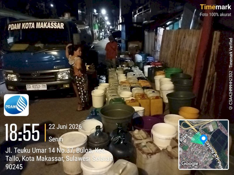 Distribusi air bersih oleh PDAM saat ini telah menjangkau sembilan kecamatan, yakni Ujung Tanah, Tallo, Bontoala, Wajo, Tamalanrea, Biringkanayya, sebagian Panakkukang, sebagian Manggala, dan sebagian Kecamatan Makassar. @Jejakfakta/dok. Humas
