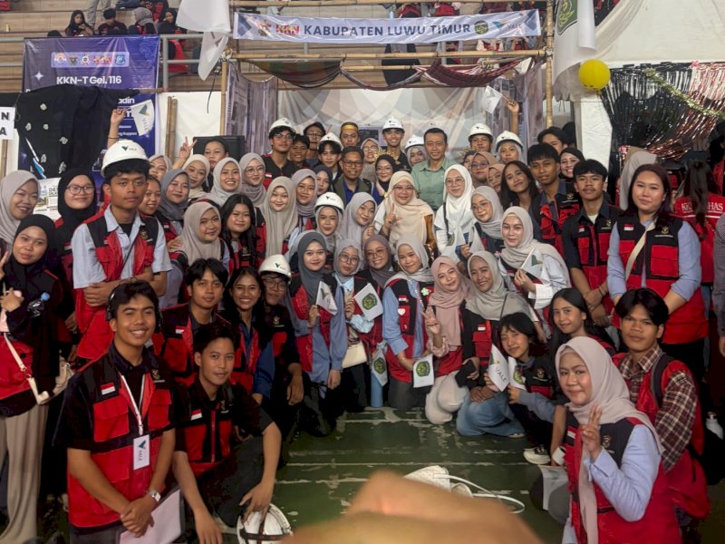 Asisten Pemerintahan dan Kesejahteraan Rakyat Sekretariat Daerah Kabupaten Luwu Timur, Aini Endis Anrika, saat menghadiri Expo KKN Gelombang 116 yang digelar di GOR JK Arenatorium Unhas, Makassar, Sabtu (19/9/2026). @Jejakfakta/IST.