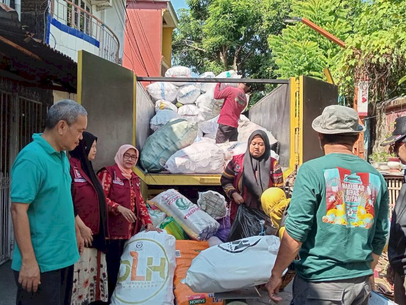 Pengelolaan sampah dari sumber terus diperkuat sebagai bagian dari upaya mengurangi volume residu yang berakhir di Tempat Pemrosesan Akhir (TPA) Tamangapa, di Kecamata Wajo. @Jejakfakta/dok. Humas Pemkot Makassar