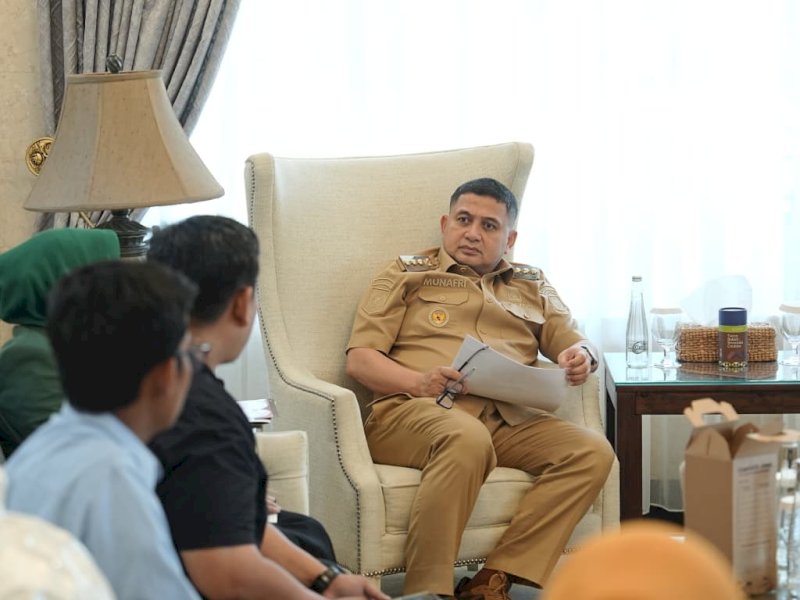 Wali Kota Makassar Munafri Arifuddin menerima jajaran Fakultas Pertanian UIM Al-Gazali dalam pertemuan terkait pengembangan urban farming berbasis jamur pangan di Kota Makassar di Rumah Jabatan (Rujab) Wali Kota Makassar, Selasa (29/9/2026). @Jejakfakta/dok. Humas Pemkot Makassar