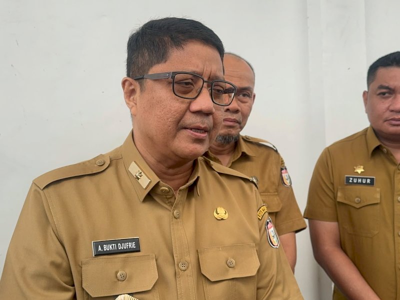 Kepala Dinas Sosial Kota Makassar, Andi Bukti Djufrie, saat memberikan keterangan pers. @Jejakfakta/dok. Humas Pemkot Makassar