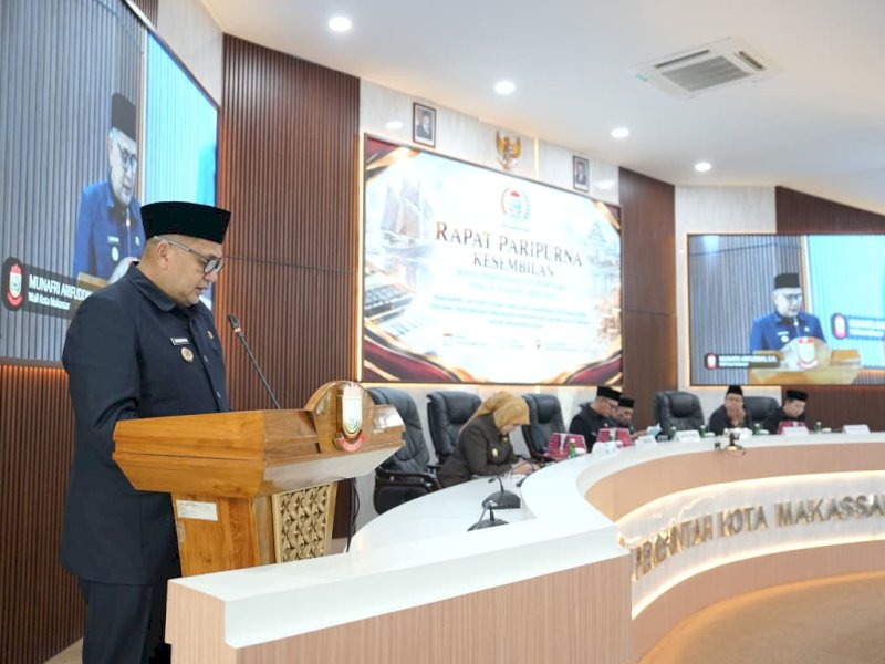 Rapat Paripurna DPRD Kota Makassar di Aula Sipakatau, Balai Kota Makassar, Rabu (30/9/2026). @Jejakfakta/dok. Humas Pemkot Makassar