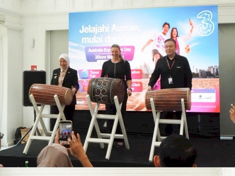 Kolaborasi antara Makassar dan Australia kembali diperkuat melalui penyelenggaraan Australia Experience Day di Gerai IM3 & Tri Store, Jalan Slamet Riyadi, Makassar, Kamis (1/10/2026). @Jejakfakta/dok. IST.