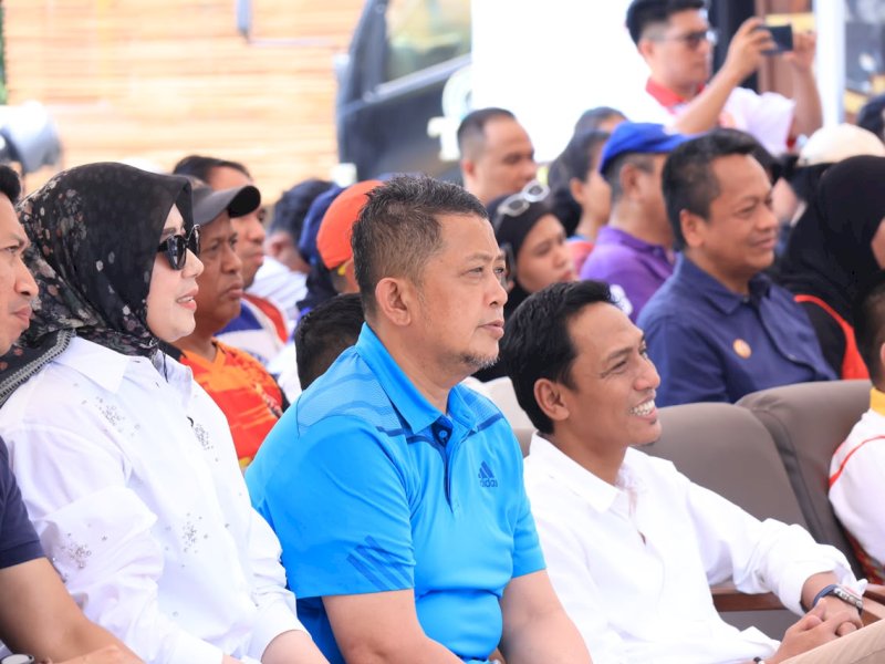 Kepala Dinas Pemuda dan Olahraga (Kadispora) Kota Makassar Syamsul Bahri, saat menghadiri Launching Kontingen Kota Makassar untuk Porprov XVIII Sulsel 2026 yang digelar pada Sabtu (3/10/2026). @Jejakfakta/dok. IST.