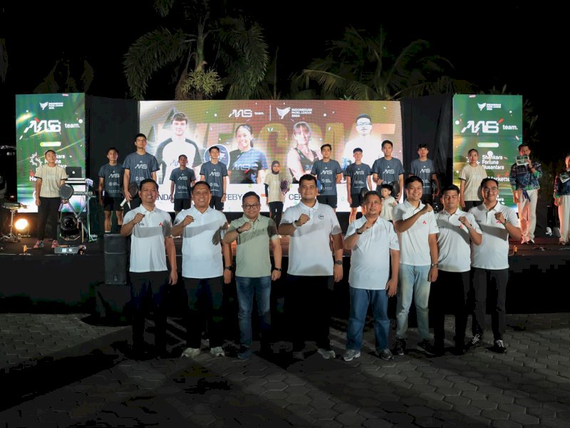 Kepala Dispora Makassar Syamsul Bahri, yang mewakili Wali Kota Makassar saat menghadiri Launching Team & Jersey AAS Padel Team, Minggu (4/10/2026). @Jejakfakta/dok. IST.