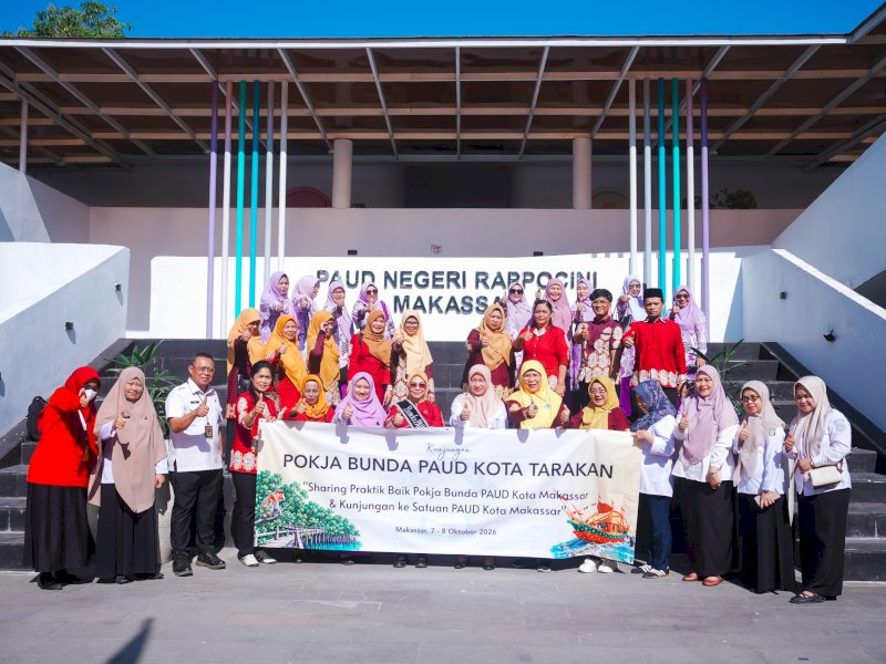 Pokja Bunda PAUD Kota Makassar menerima kunjungan studi tiru dari Pokja Bunda PAUD Kota Tarakan dalam rangka berbagi praktik baik pengembangan Pendidikan Anak Usia Dini Holistik Integratif (PAUD HI), Rabu (7/10/2026). @Jejakfakta/dok. Humas Pemkot Makassar