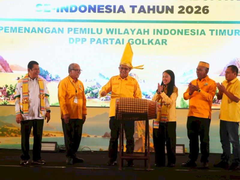 Partai Golkar menggelar Rakornis Pemenangan Pemilu Wilayah Indonesia Timur dan Bimtek Anggota FPG DPRD provinsi serta kabupaten/kota se-Indonesia Timur di Makassar. @Jejakfakta/Ist.